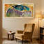 Fantaisie et science-fiction, champ de lavande, ciel nocturne, ensemble de 3 impressions sur toile-2078332763