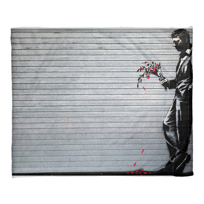Banksy Sewn Throw Blanket