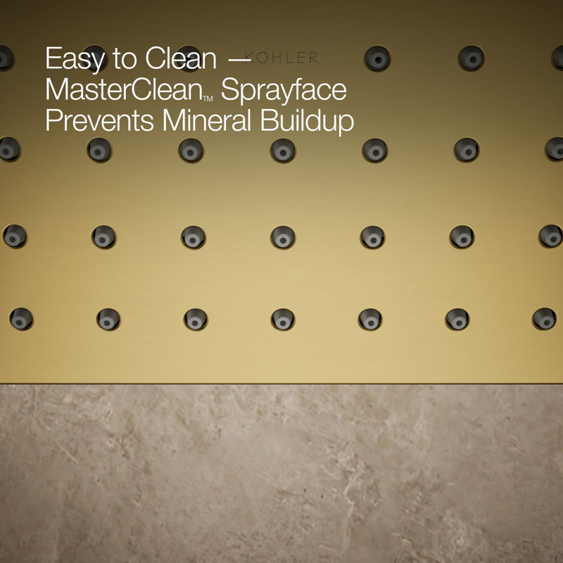 Honesty Rite-Temp Bath and Shower Trim with 1.75 Gpm Showerhead and Lever Handle, Vibrant Brushed Moderne Brass