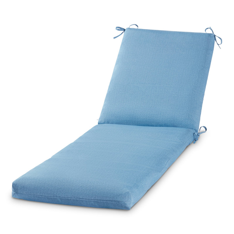 Outdoor Chaise Lounge Chair Cushion, Denim