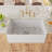 CozyStream 30 in. Farmhouse Apron-Front Single Bowl White Fireclay Kitchen Sink with Bottom Grid and Strainer
