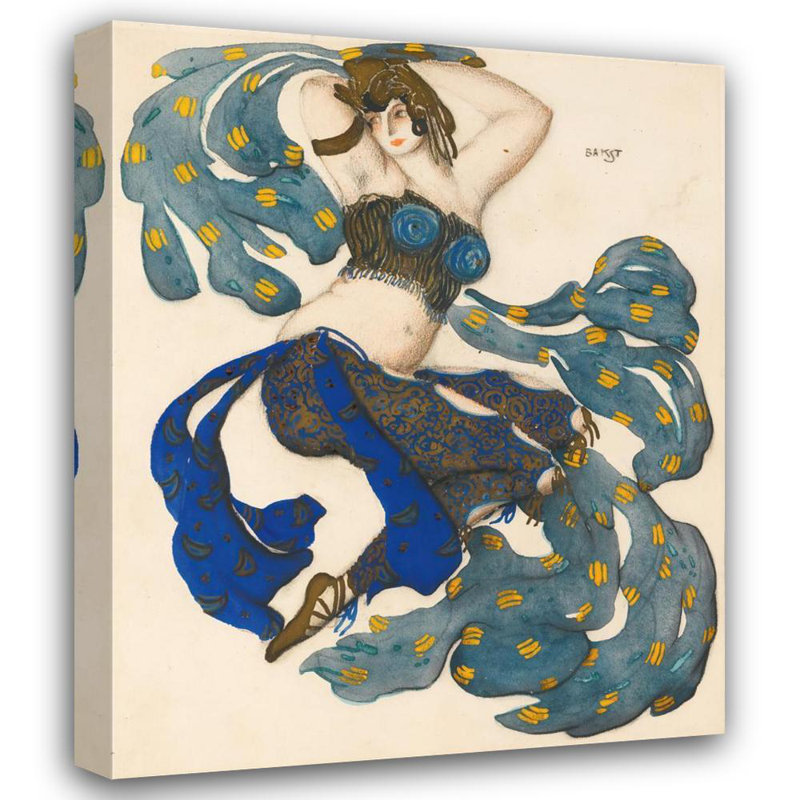 "Conception de costumes pour une odalisque à Sheherezade" par Léon Bakst - Art mural sur toile tendue avec châssis