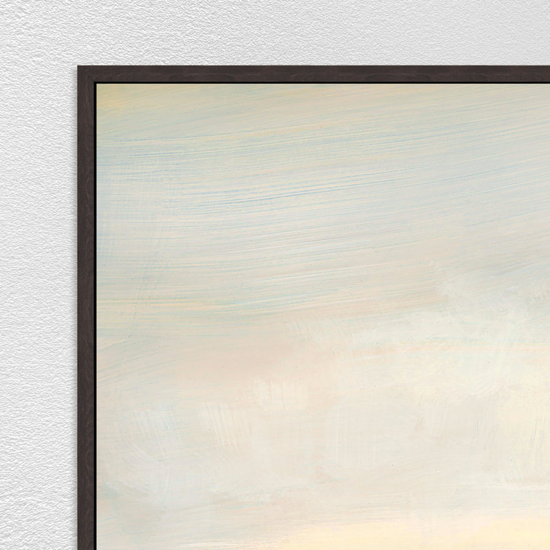 «Ride Towards the Sun» par Jacob Lincoln - peinture sur toile, H 25,75 po x l 33,75 po, Couche de verre