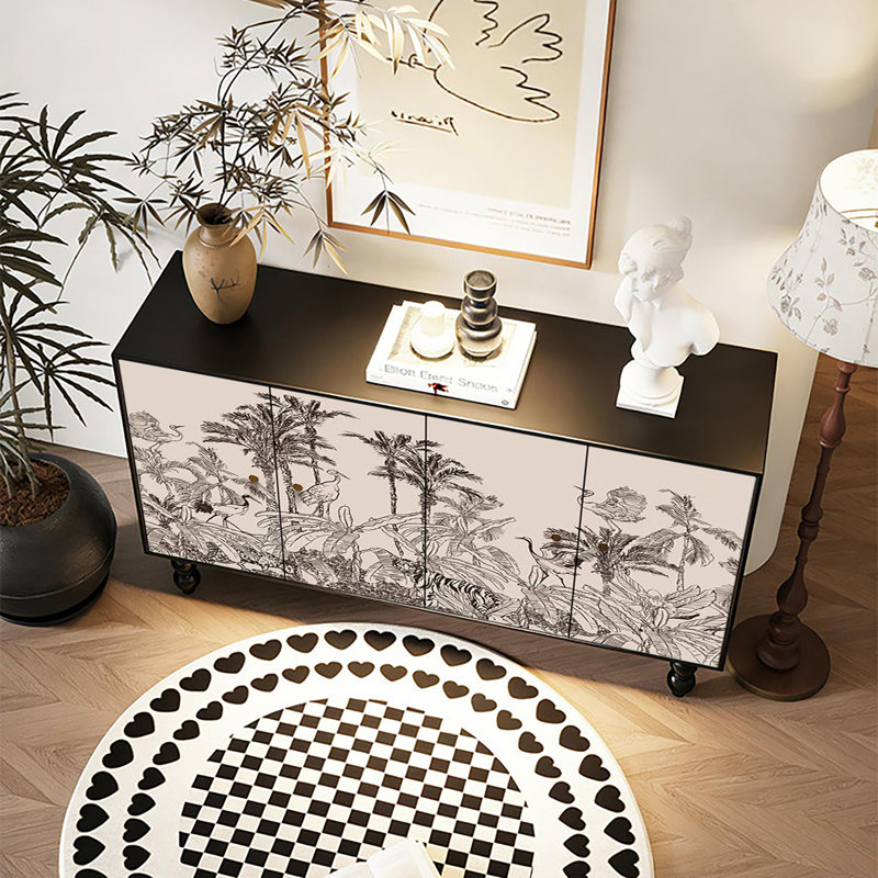 Buffet léger de luxe rétro avec art français