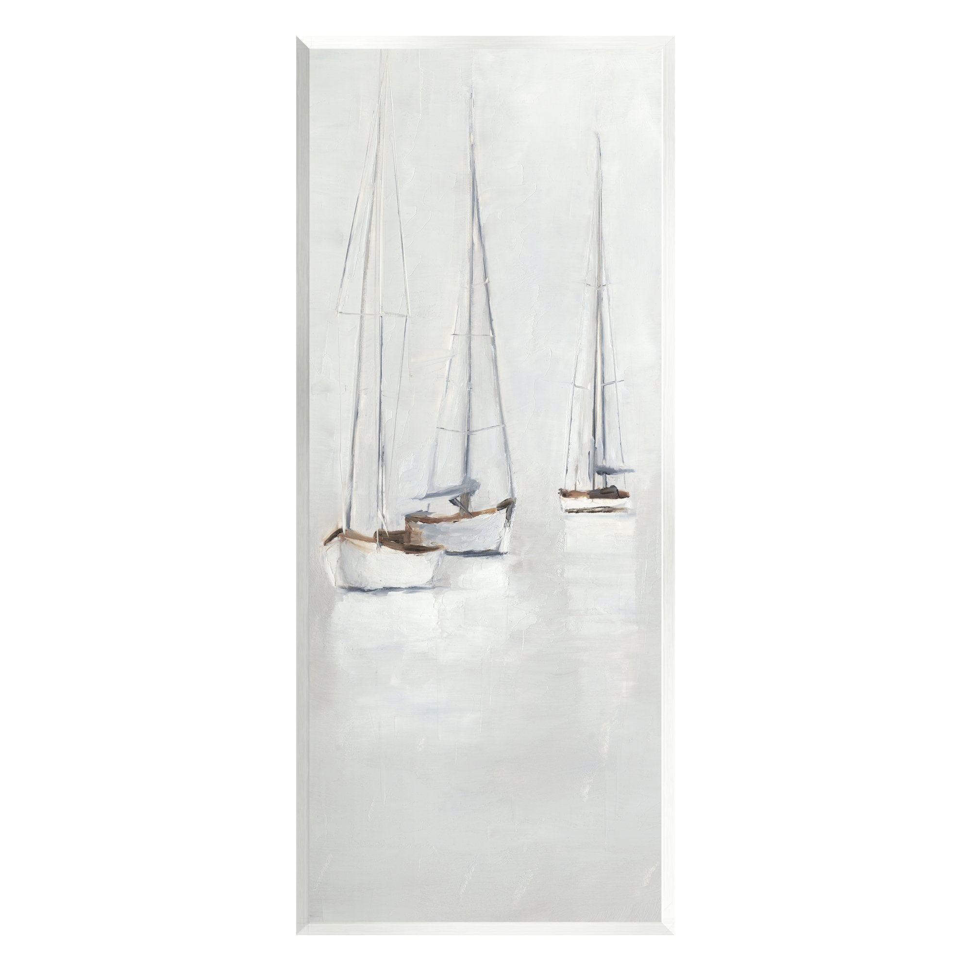 Stupell Industries Gray Sailboats Trio On MDF by Ethan Harper Print ...