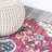 Cockburn Bohemian FLAIR Boho Vintage Medallion Fuchsia/White Rug-1849093197