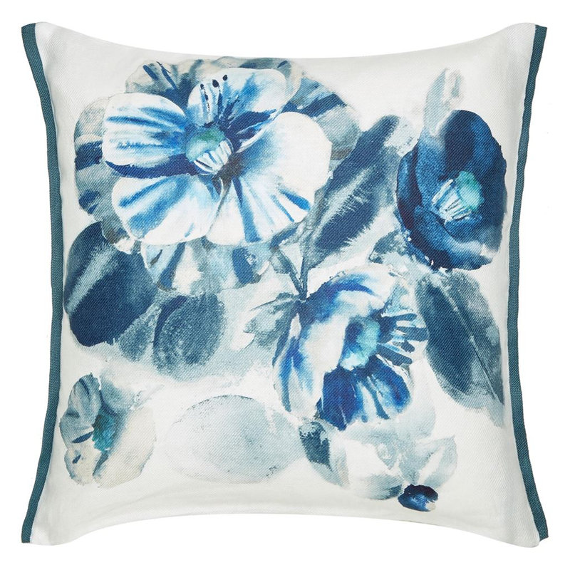 Camellia Indigo Decorative Pillow