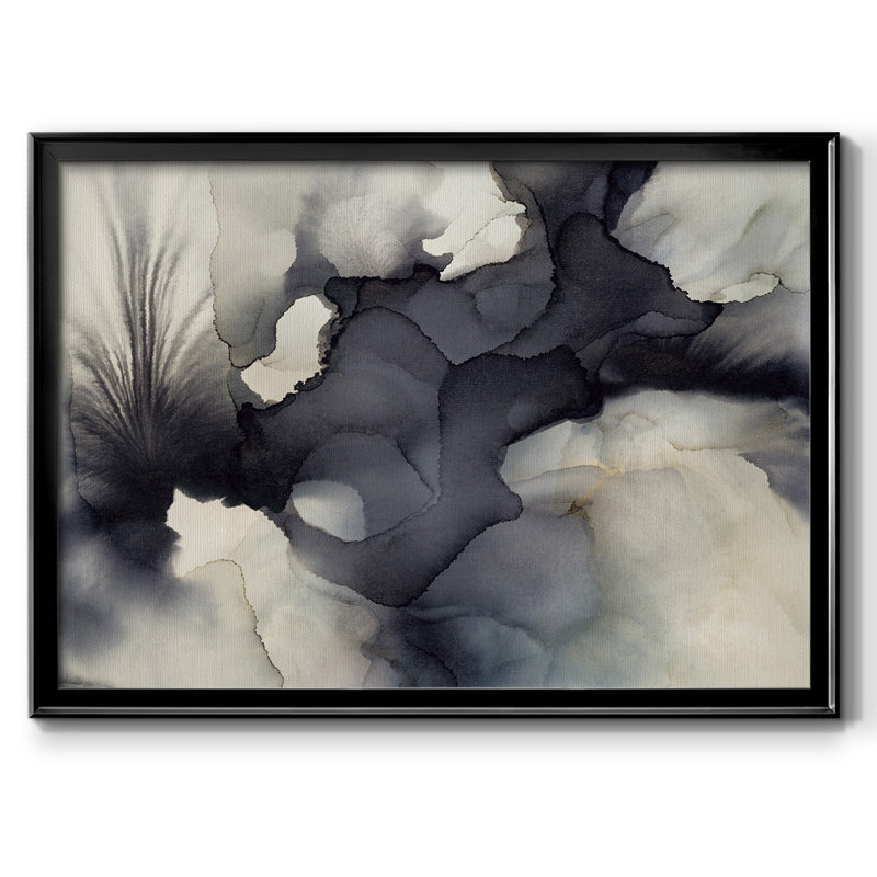 Toile tendue avec châssis sonore et couleur, H 30 po x l 44 po x P 1,5 po, Noir, noir, noir, noir