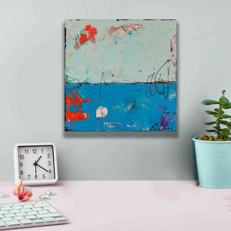 «Blue Bound» par Erin Ashley, estampe numérique sur toile, L 12 po x H 12 po x P 0,75 po