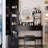 17" Led Vanity Table With Touch - Controlled 3 Color Adjustable Brightness Mirror, Full Body Mirror Cabinet And Cushioned Stool Included, American Design, Black Material, 43.02 In Depth, 14.45 Width,