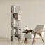 Bibliothèque rotative, petite bibliothèque d'angle à 5 niveaux pour petits espaces en bois-513070604