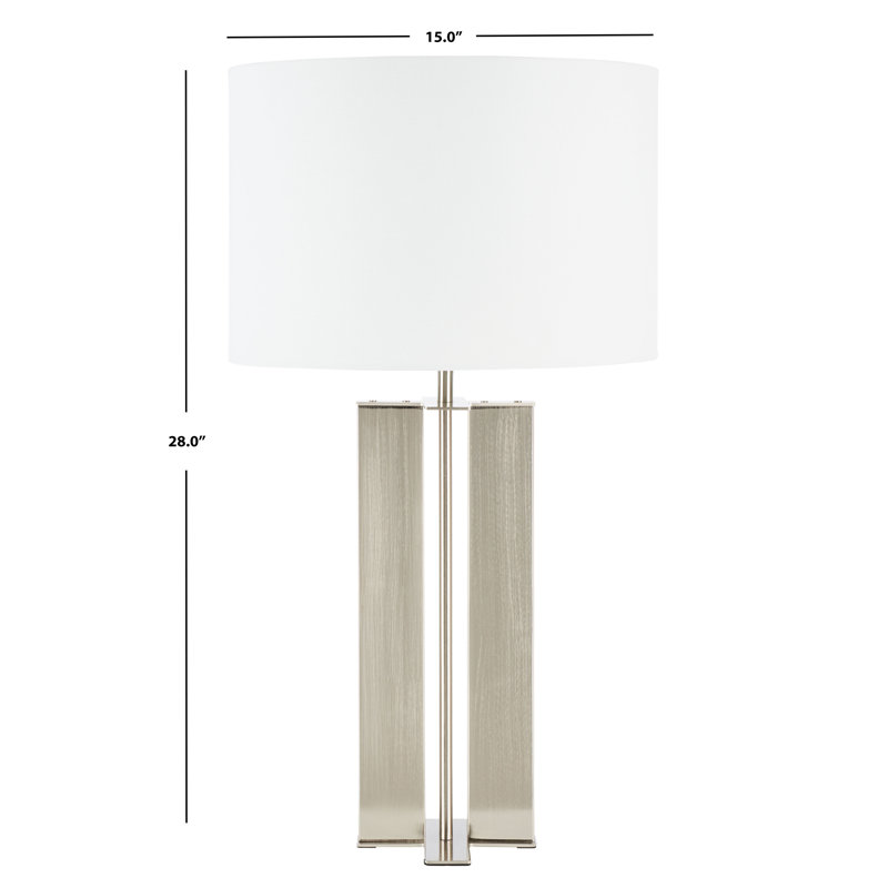 Archiebald Metal Table Lamp, Silver