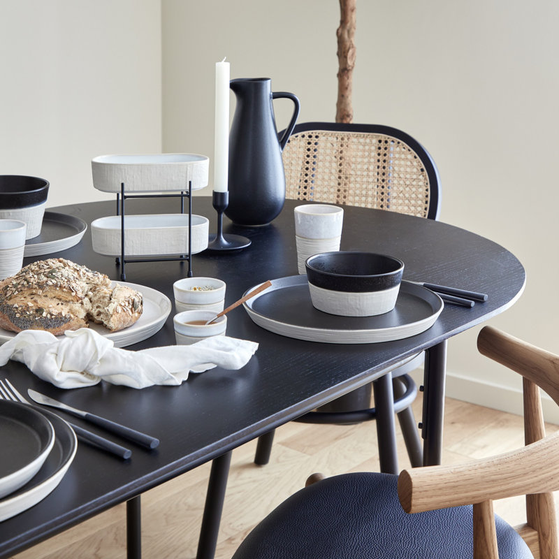 Nótos Fine Stoneware Dinner Plate, Latitude Black