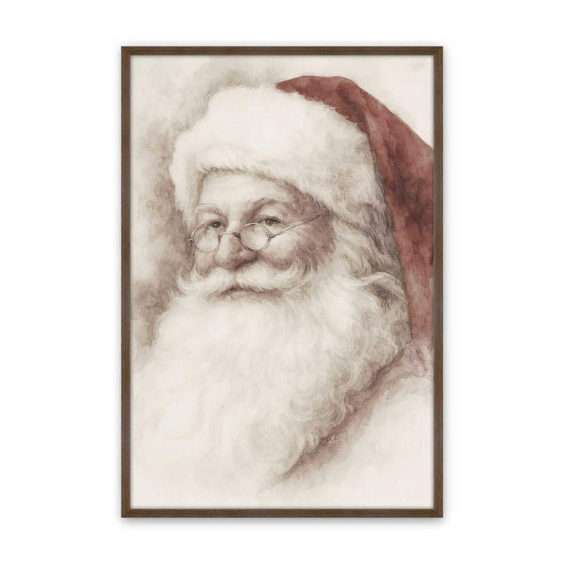 Classic Noel Art Print, 24" x 36", Walnut