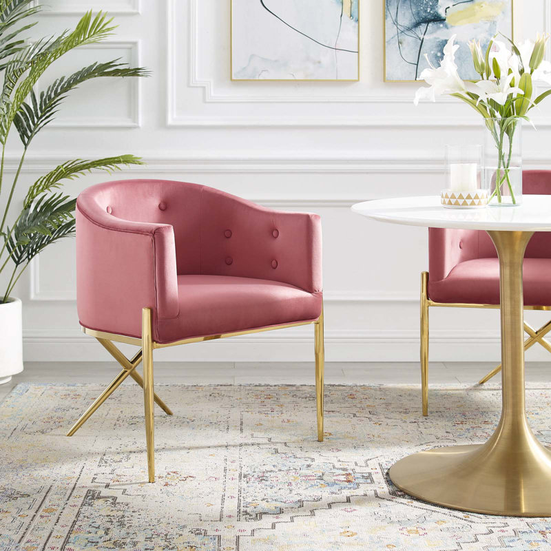 Fauteuil de salle à manger Modway, Vieux rose, 1