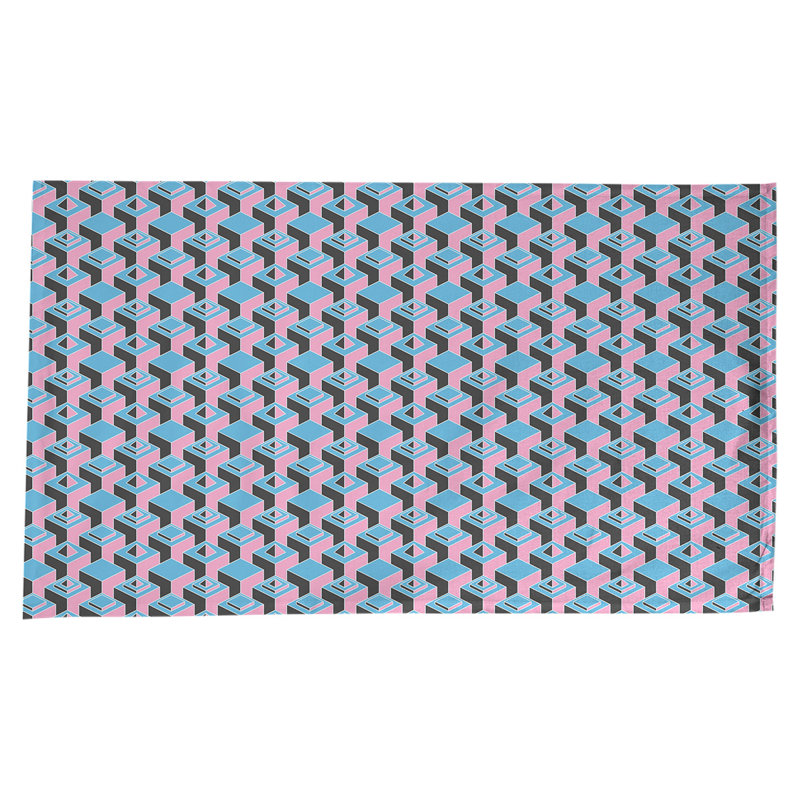 Nappe de gratte-ciels classiques, Sarcelle / rose / noir