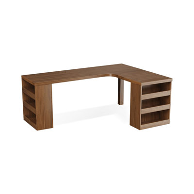Bureaux rectangulaires en bois massif brun clair