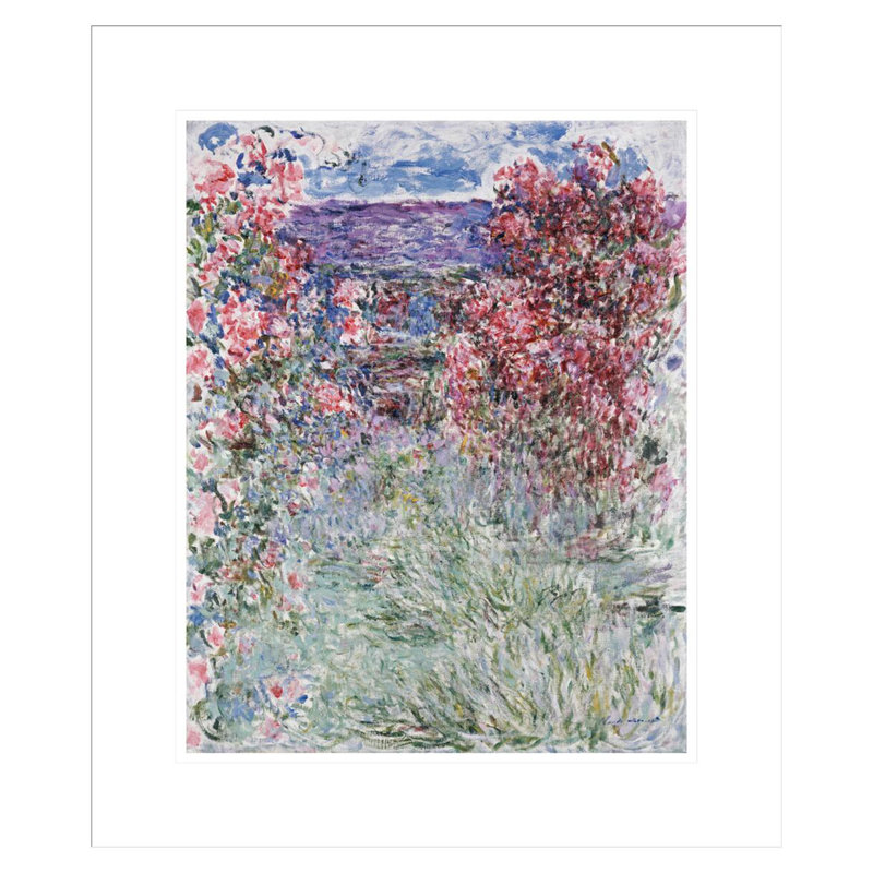 «The House In The Roses» par Claude Monet, impression giclée encadrée, H 20,88 po x l 17,75 po