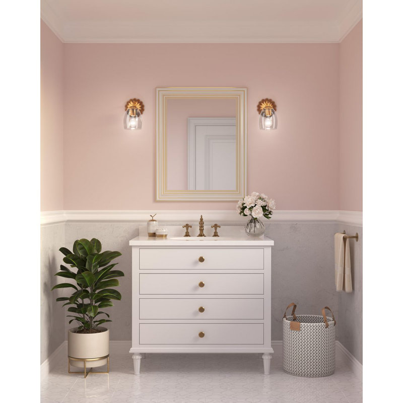 Quillan Dimmable Vanity Light, Gold Ombre, 1
