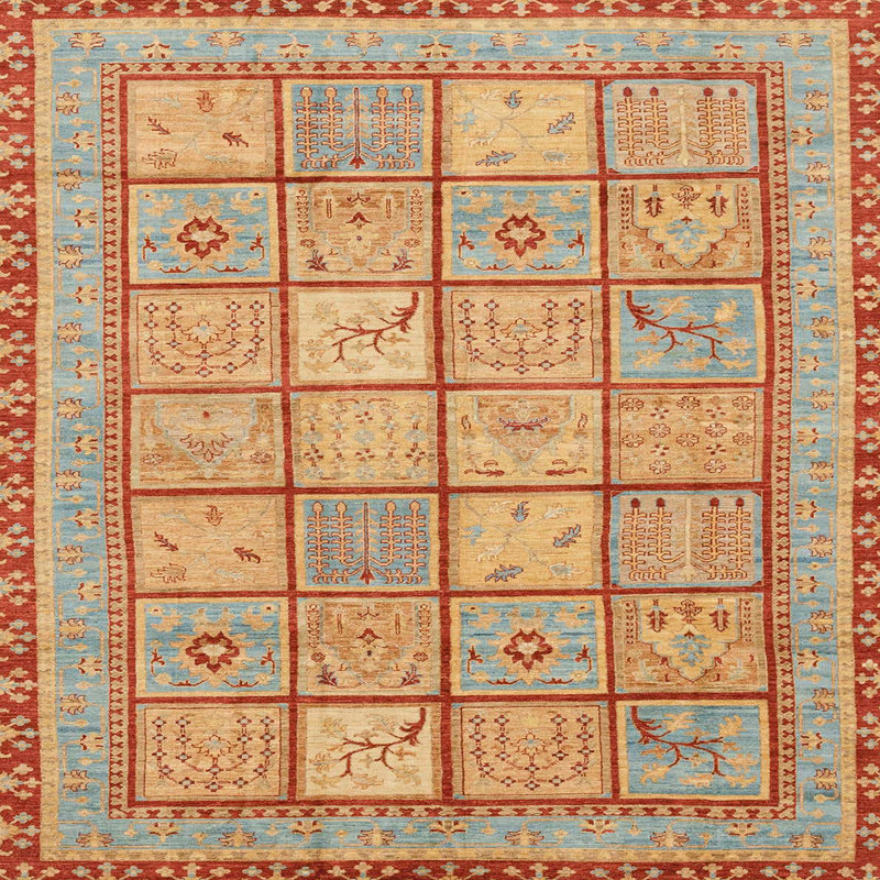 Abstract Indoor Rug, Square 5'