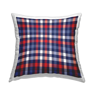 Motif de carreaux écossais à motif tartan rouge et bleu imprimé par House Of Rose