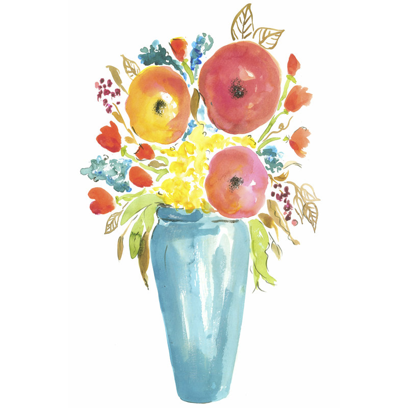 Flower Vase II by Julia Minasian - Wrapped Canvas Painting, 46cm H x 30cm W