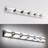 SOLFART 6 Lights Chrome Bathroom Light Fixtures Modern LED Bathroom Light Vanity Lights Over Mirror