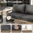 4 Pieces Modern Outdoor Furniture Patio Conversation Sets With Olefin Fabric-1970858886