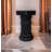 Solid Black Roman Column Floor Ornament