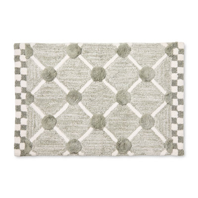 Lattice & Dot Bath Rug