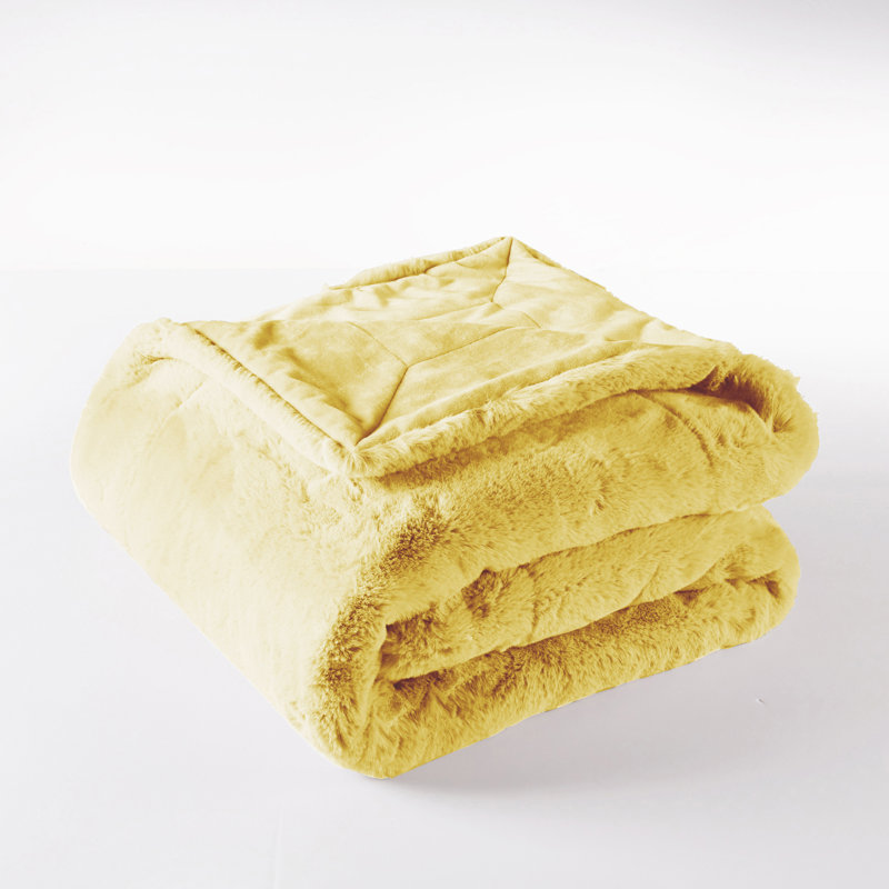 Weighted Throw Blanket, 127cm W x 152.4cm L, Sunshine Yellow