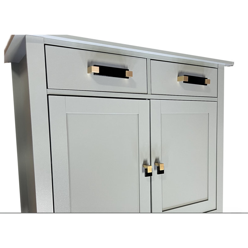 Affinity 8" Center to Center Bar Pull, Satin Brass/Black