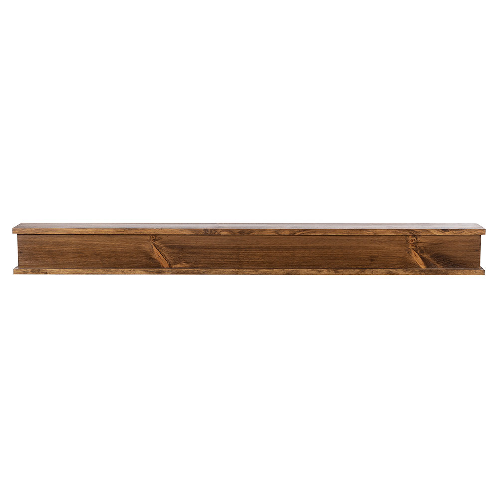 Floating Wood Fireplace Mantel Shelf - Wooden Shelf with Symmetrical Top & Bottom Molding Millwood Pines Shelf 