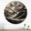 Horloge murale en bois massif Pateley-2089197710