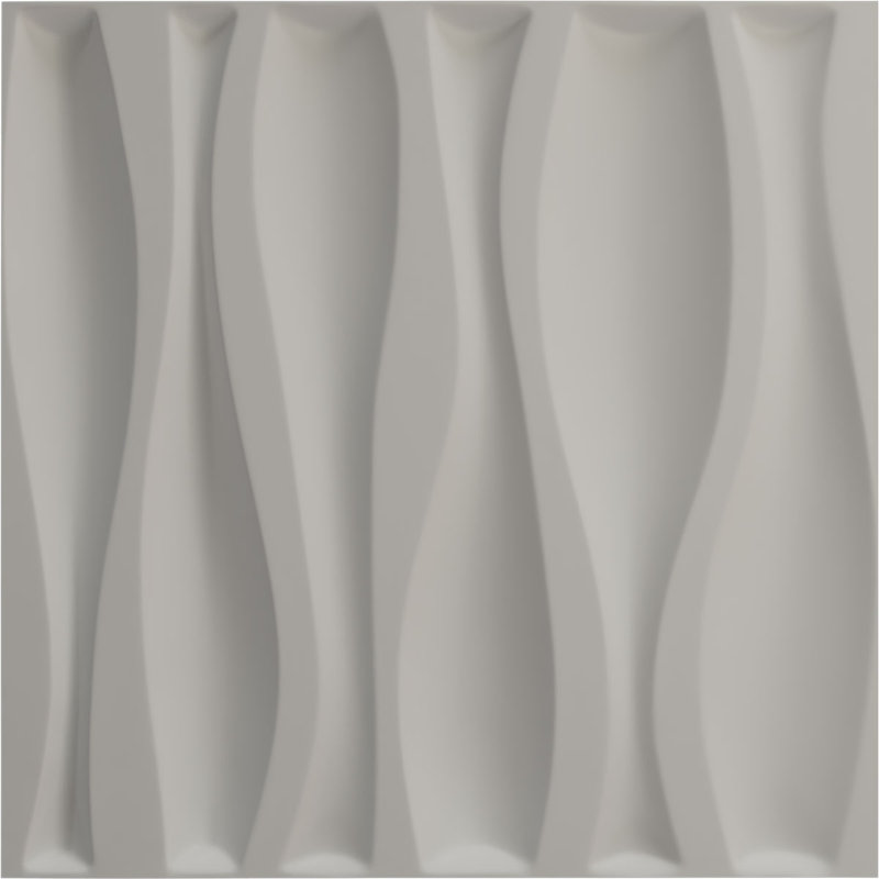 Panneau mural décoratif 3D l 19 5/8 po x H 19 5/8 po Fairfax EnduraWall, argent métallique (couvre 2,67 pieds carrés)