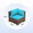 Mecayla 8 Piece Fire Pit & Rattan Sectional Seating Group with Cushions-1178116714