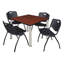 Plateau de table Kee Square, 4 chaises empilables-614626974-614626948-614626951