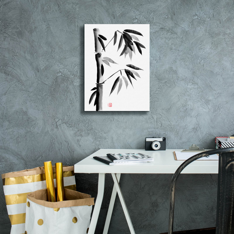 «Bamboo 05» par Pechane, art mural sur toile, H 16 po x l 12 po x P 0,75 po