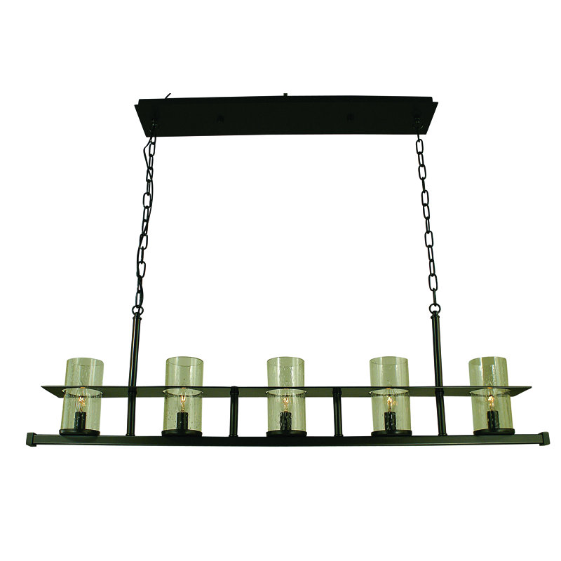 Jame 5 - Light Kitchen Island Pendant, Mahogany Bronze, Clear