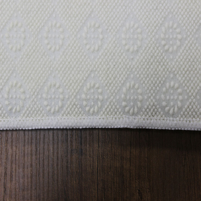 Stylish Hall Carpet (3.3 x 6.6 ft), 100% Polyester, 0.3 in Pile Height | Antibacterial, Non-Slip PVC Felt Dot Underside | Machine Washable, 3D Digital Print, Durable & Easy to Clean | Perfect for Entryway & Living Areas
