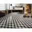 Hexagon marbre - noir gris blanc, 5/8 pouce d'épaisseur, pierre naturelle polie pour le plancher et le mur dans divers espaces de couleurs blanches, 12 pièces, ajoute du style à