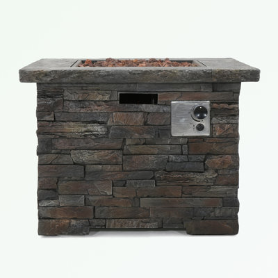 Square Fireplace with a built-in space