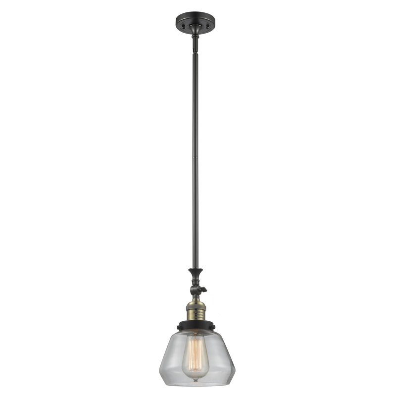 Luminaire suspendu en forme de dôme à 1 lumière Chill, Bronze huilé, Transparent
