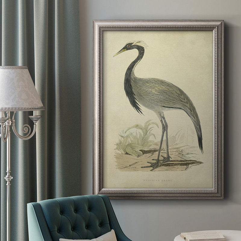 Morris Crane II - peinture sur toile encadrée, L 24 po x H 36 po