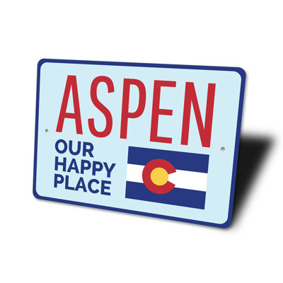 Enseigne en aluminium Aspen Colorado