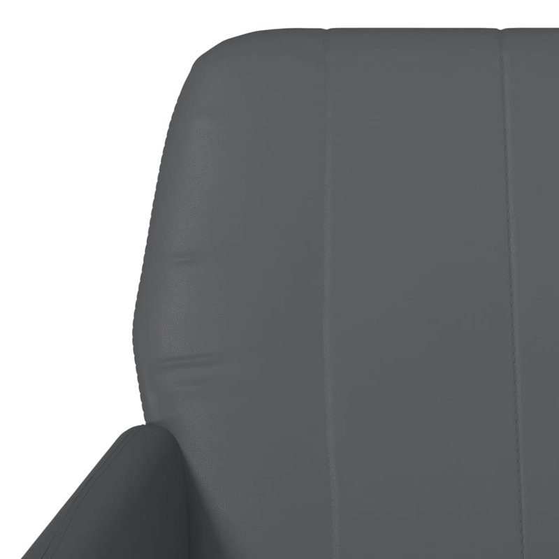 Ghada Faux Leather Armchair, Grey