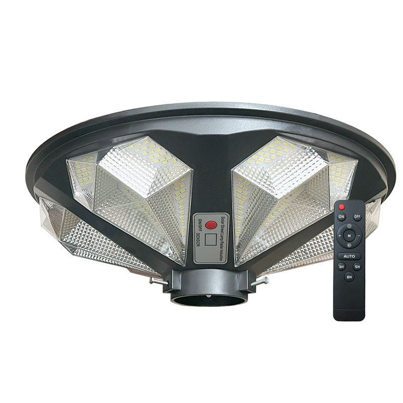 Fontane 16.5'' Diamond-shaped Dusk-to-Down Solar Lamp Post Head with Radar Sensor & Remote