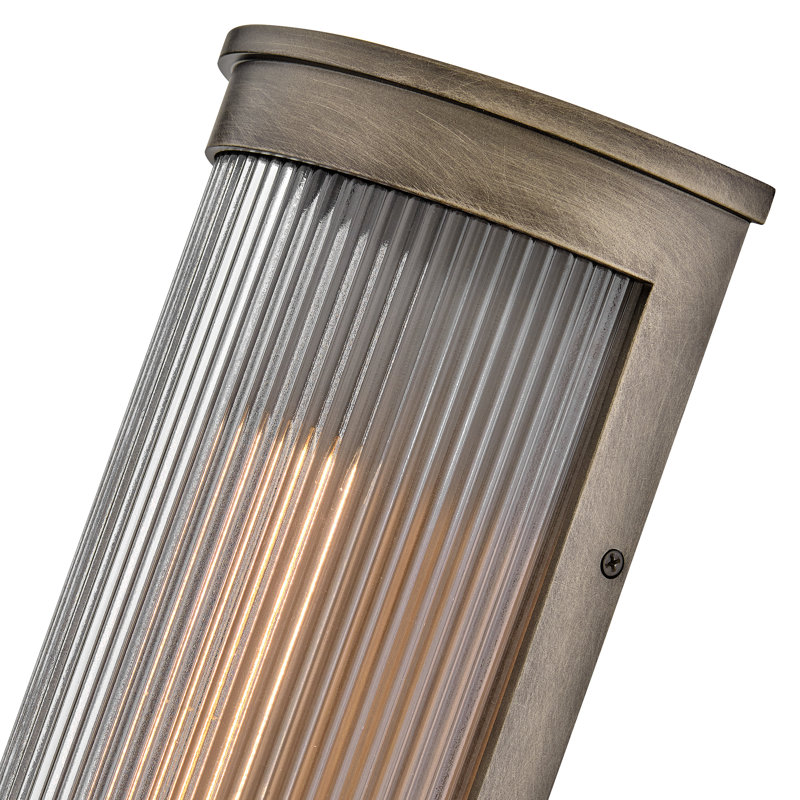 Hinkley Bluffton Medium Wall Mount Lantern, Down, 17" Height, Burnished Bronze