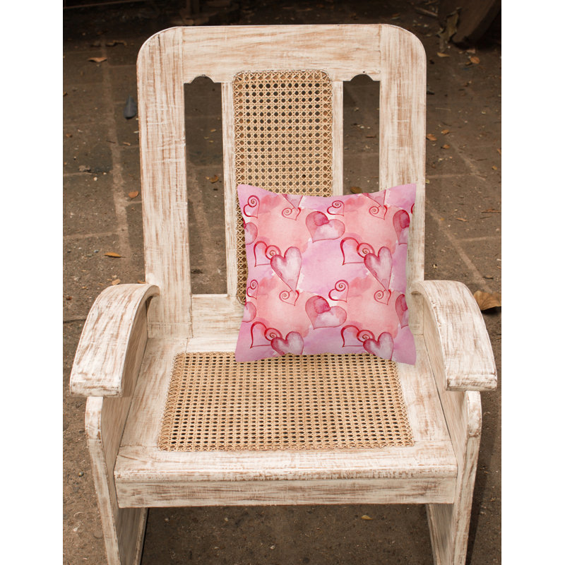  Coussin extérieur Hot Hearts, 18 po x 18 po, Rouge
