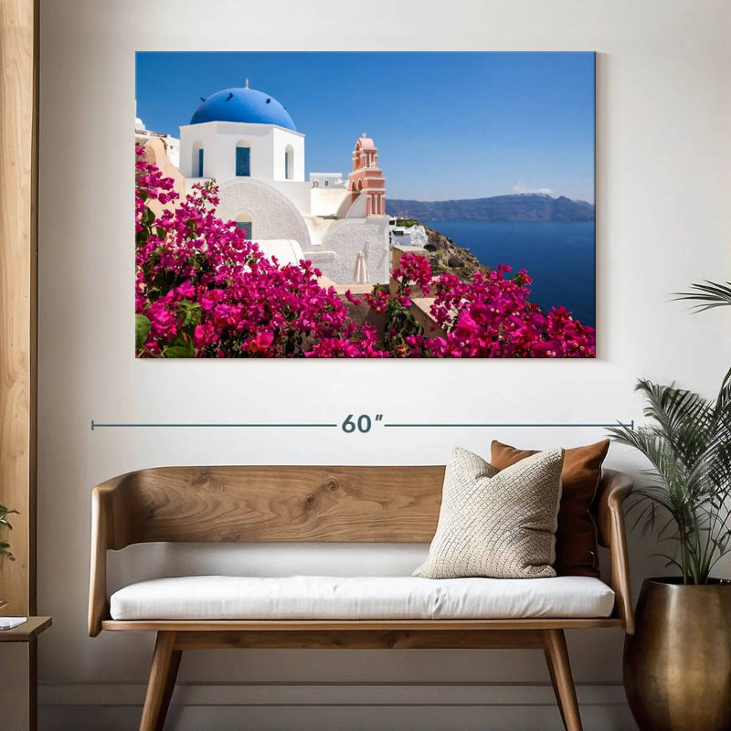 Ravi Santorini, architecture cycladique, H 34 po x l 51 po